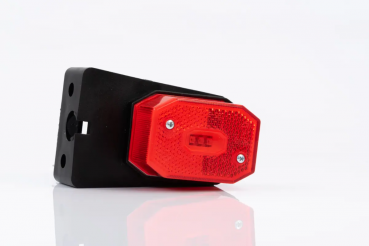 LED Umrissleuchte reflektierend rot Winkelhalter + Kabel