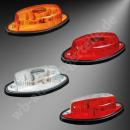 Begrenzungsleuchte oval ohne Halterung und integrierten Kabel 12-24 V gelb rot weiß